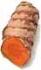 Fresh turmeric root — Curcuma longa rhizome before drying and grinding into golden spice powder